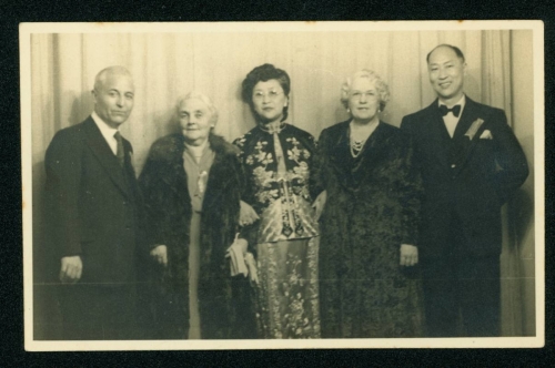 408 William-Liu,-Barbara-Stephenson,-Florence-Kwok-Sun-(Gockson),-unknown-and-Charles-Liu,-Chinese-Victory-Pageant-Ball,-3-September-1946